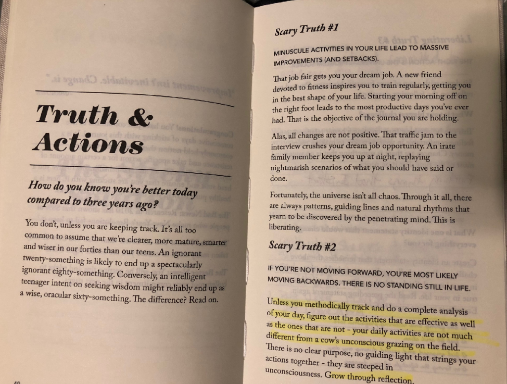 five-minute journal truth and actions