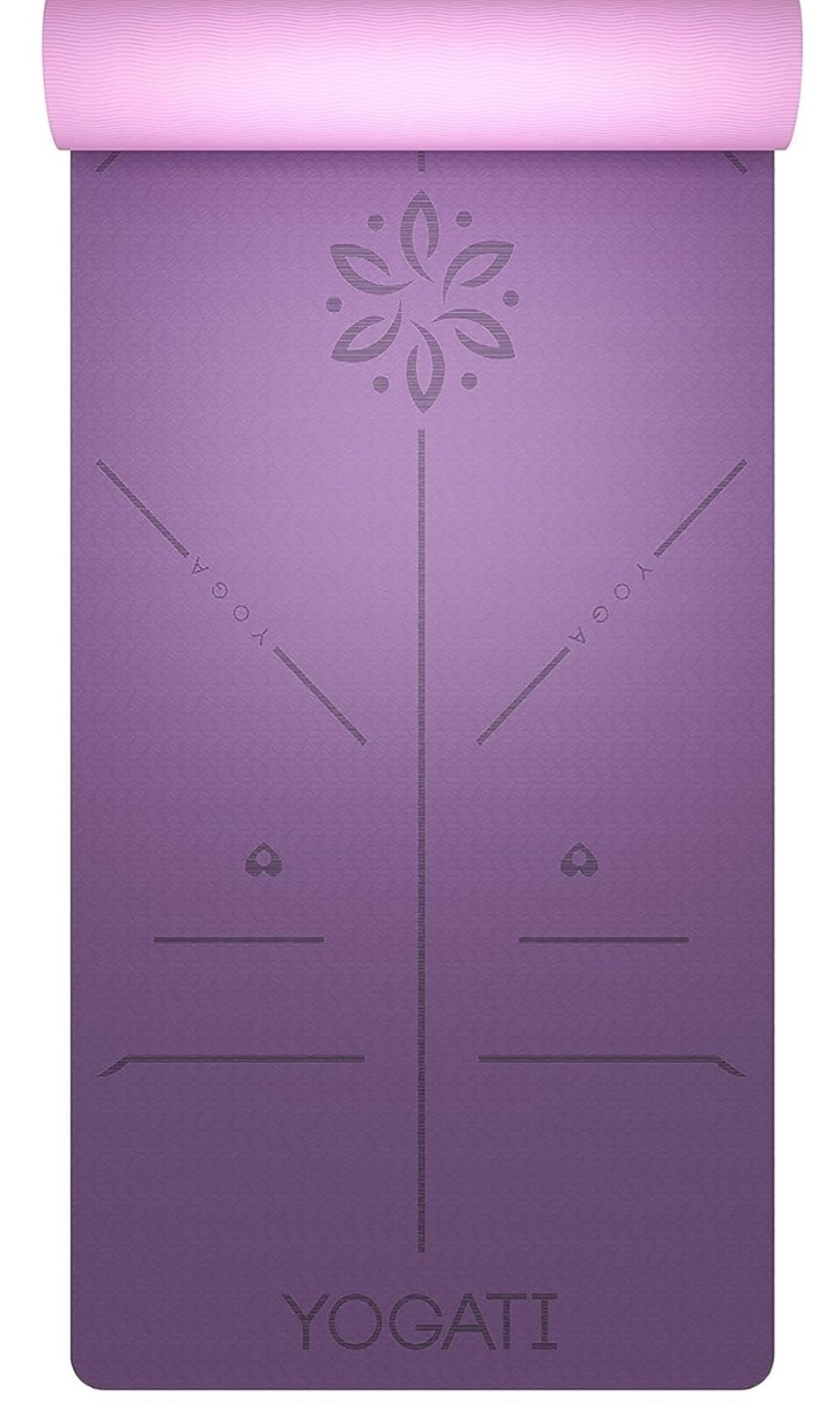 Yoga mats for home workout. Non slip yoga mat with strap. Thick yoga mats for