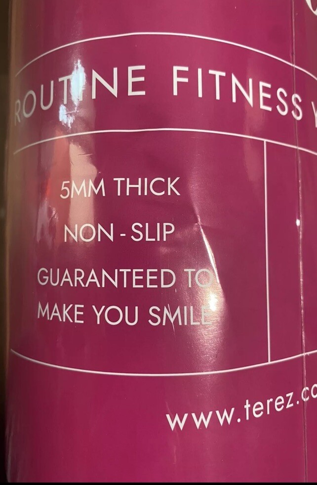 Terez Routine Fitness Yoga Mat Pink Marble MSRP 100.00