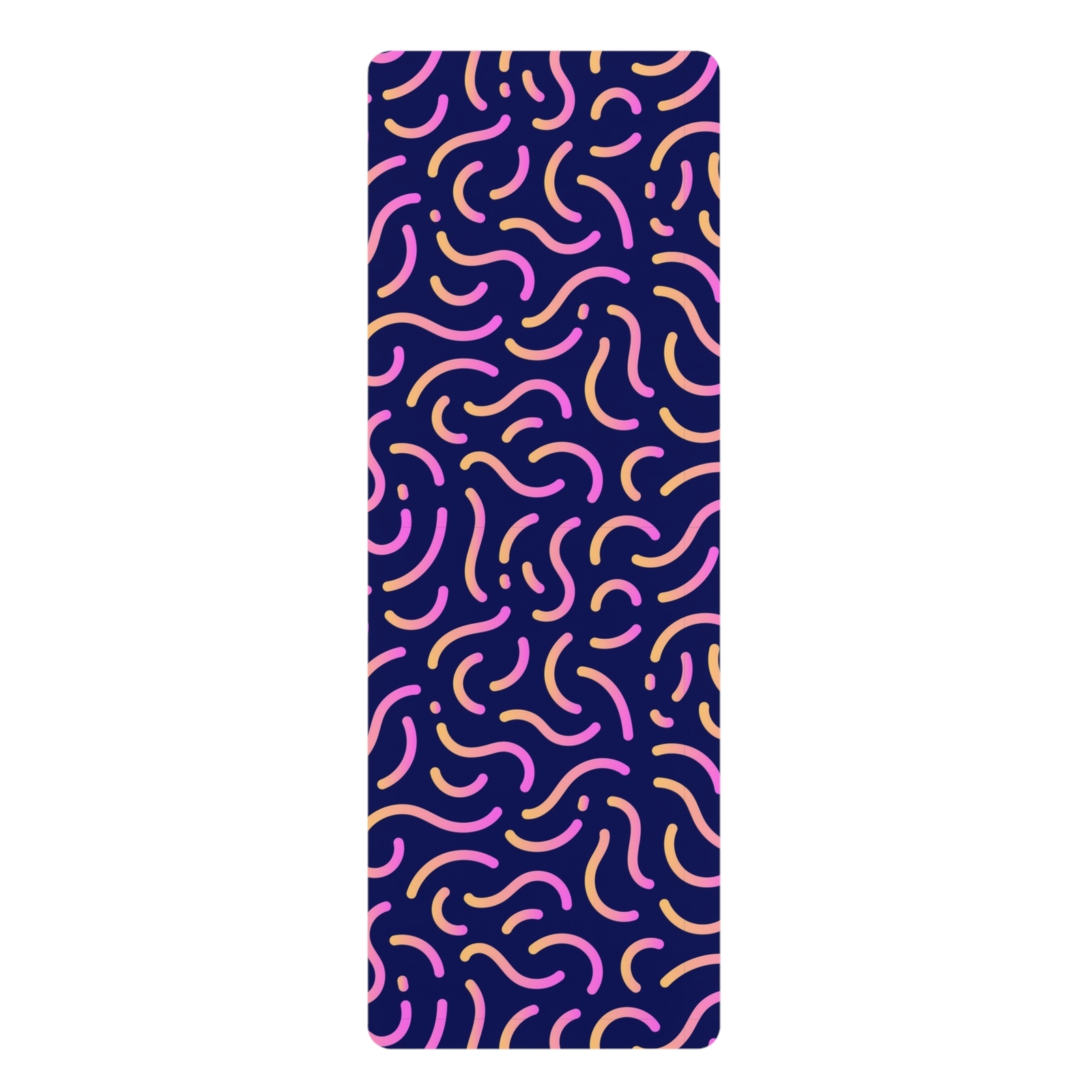Premium Rubber Yoga Mat with Abstract Pattern (Purple) | Non-Slip & Lightweight