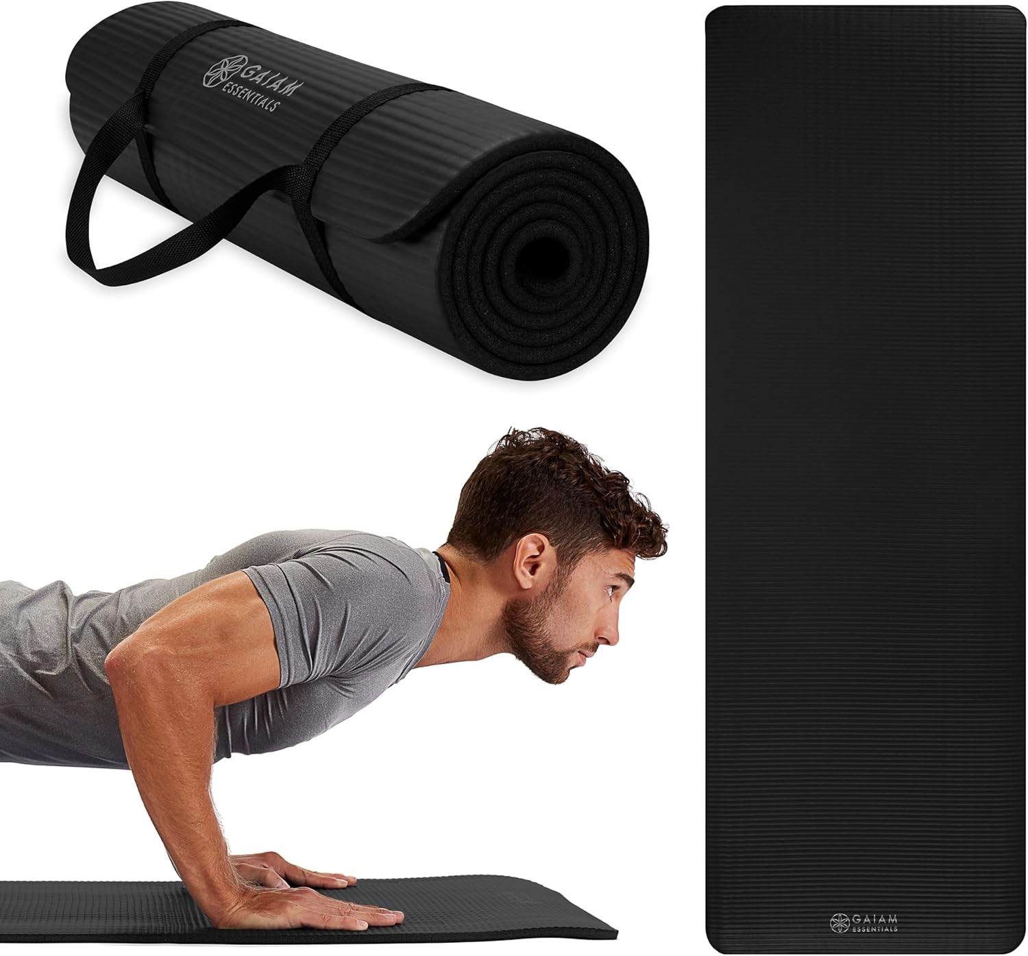 Gaiam Gaiam Essentials 2/5″ Thick (10mm) Yoga & Pilates, Fitness & Exercise Mat