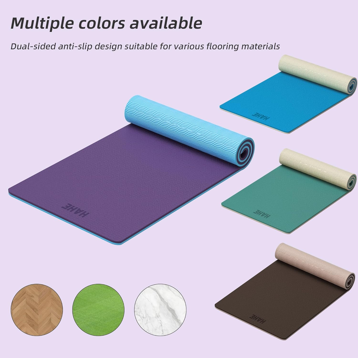 Extra Thick Yoga Mat, 72″Lx32″Wx0.4″Th (10Mm), Wide Non-Slip Exercise Mats with