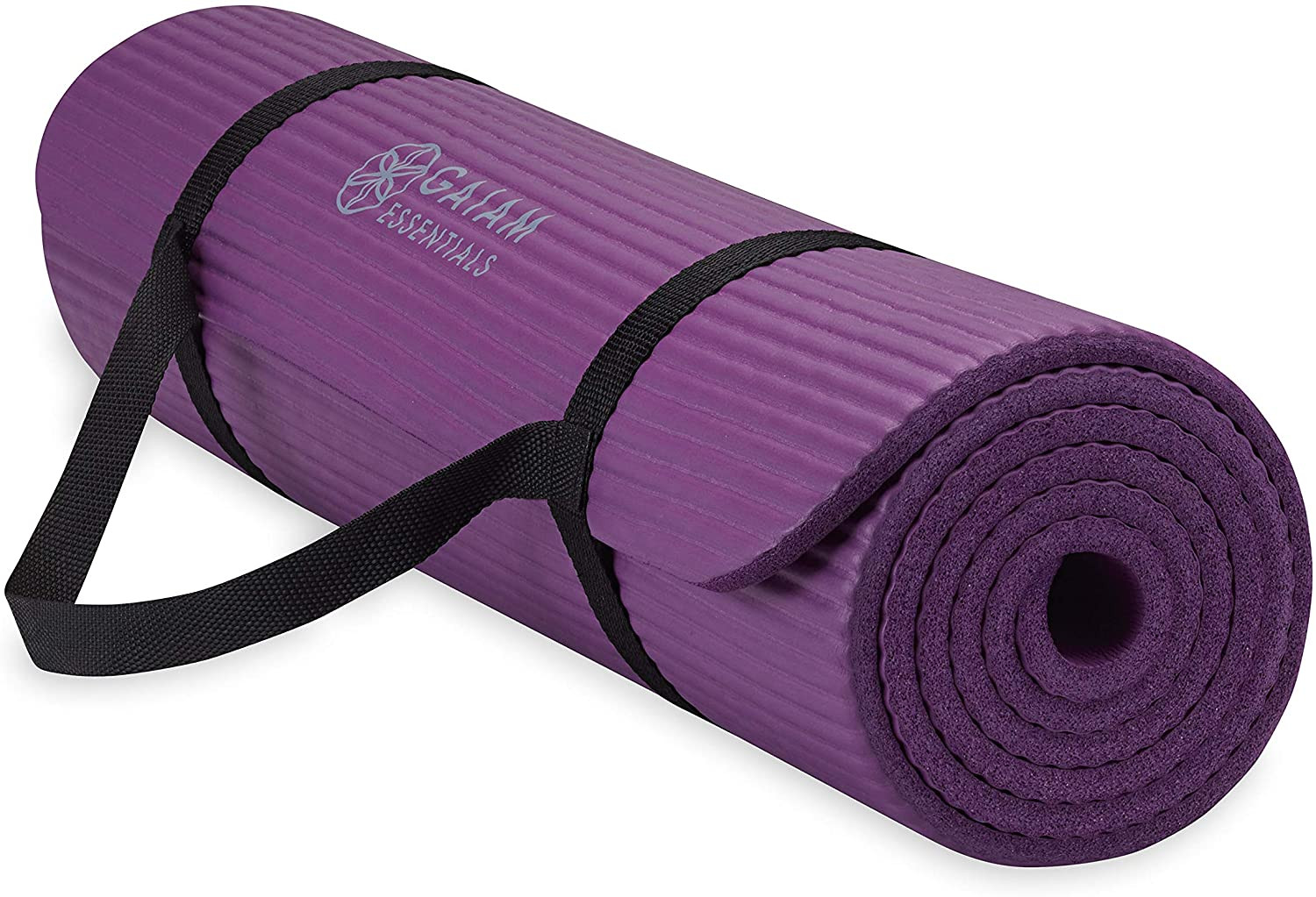 Gaiam Essentials 2/5″ Thick (10Mm) Yoga & Pilates, Fitness & Exercise Mat with E
