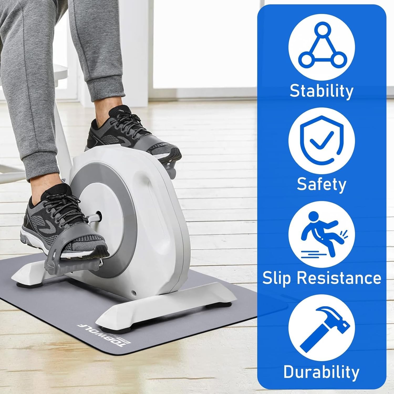 Non-Slip Mat for Under Desk Ellipticals – Stability & Floor Protection
