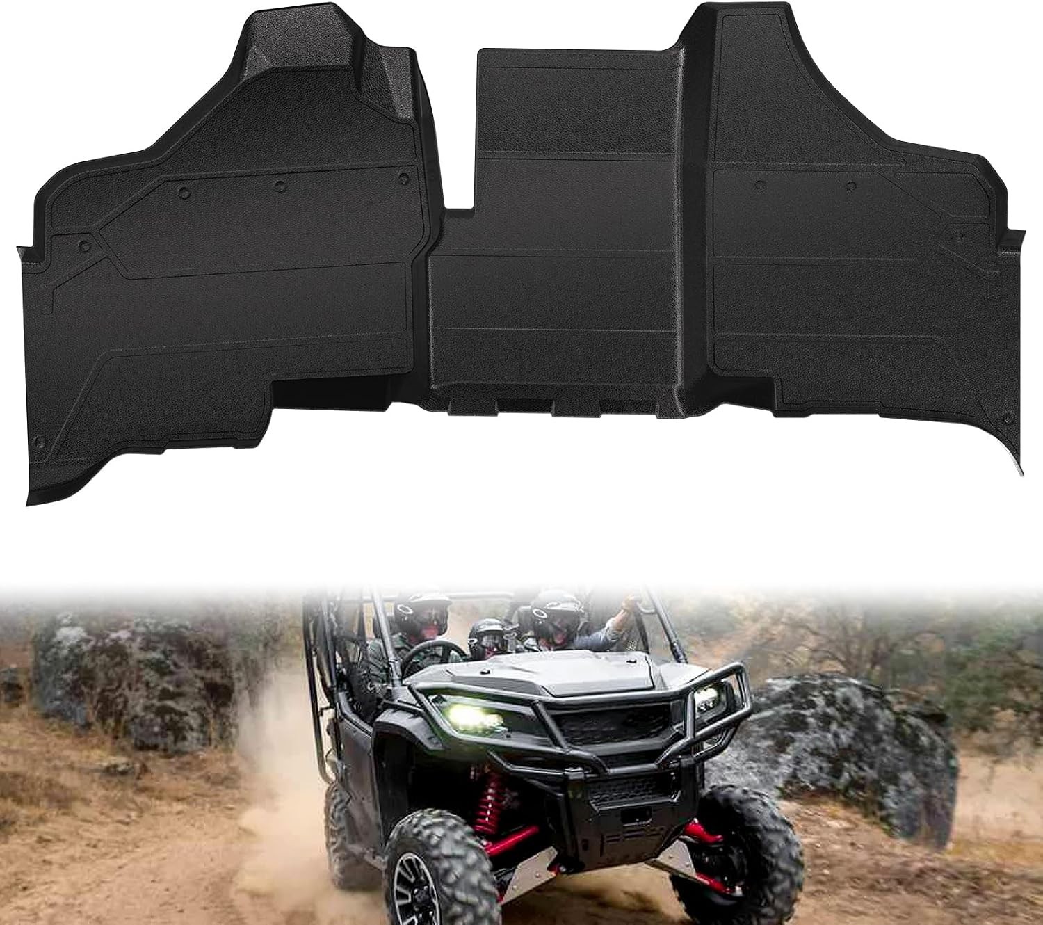 Front Floor Mats for Honda Pioneer 1000-5, TPE Floor Bed Liners UTV Front Row…