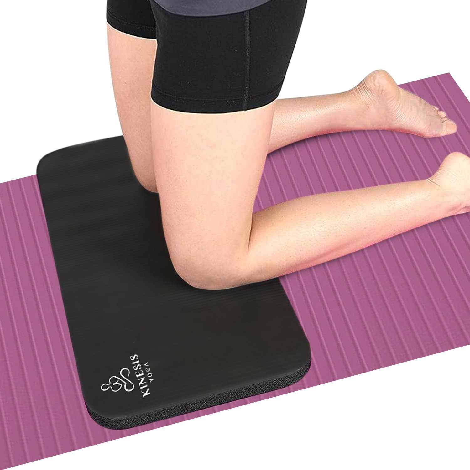 0.6 Inch 15mm Thick Exercise Yoga Knee Pad Cushion Workout Home Gym Mat
