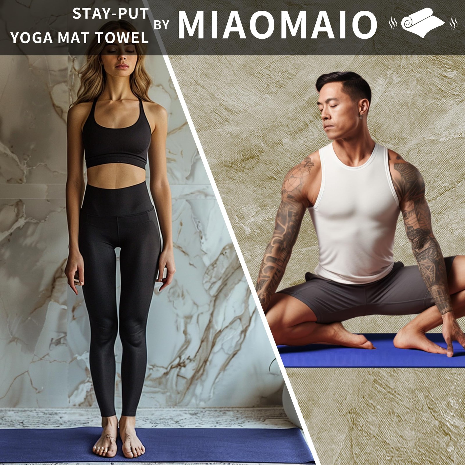 Miaomiao Non-Slip Hot Yoga Towel Setsuper Absorbent Microfiber In 24.5 X 72 –
