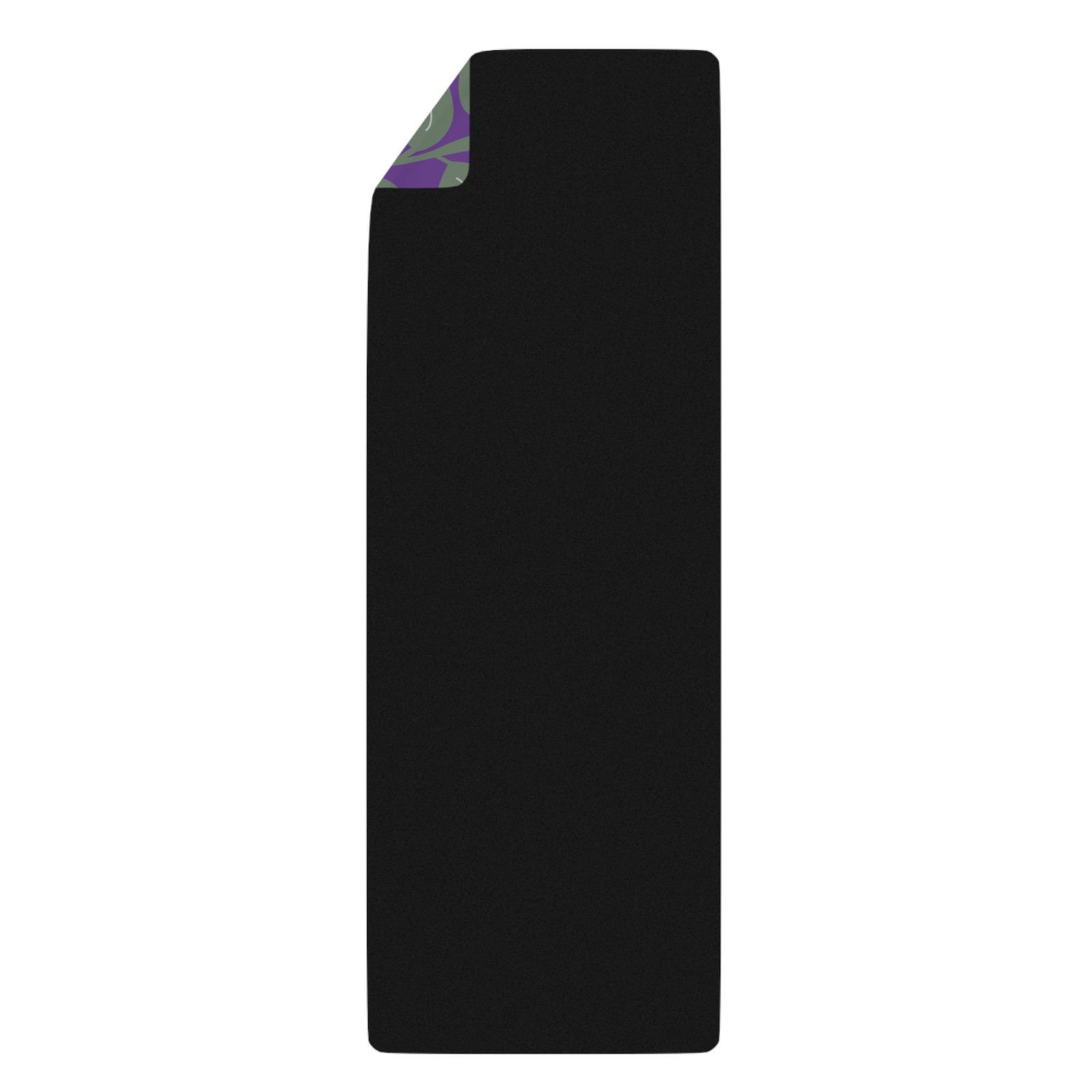 Leaf Vine Rubber Yoga Mat — Non-Slip Eco-Friendly Purple & Green Yoga Mat
