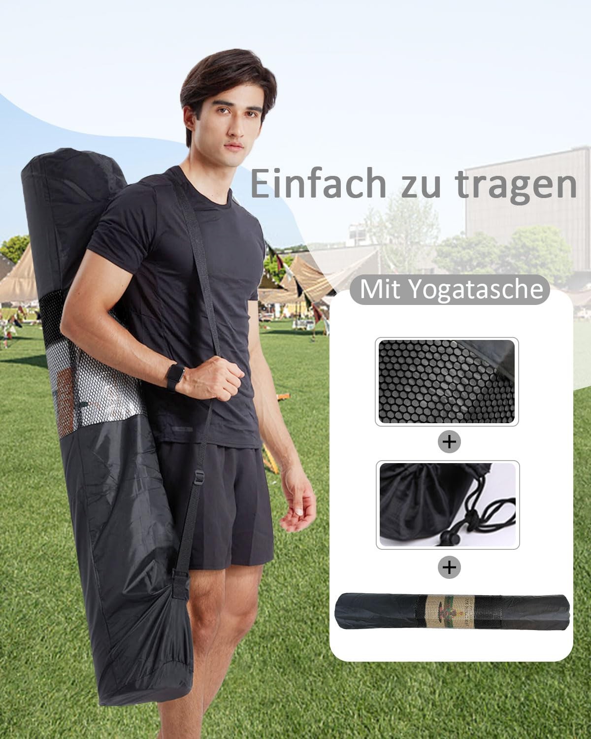 Yoga Mat XXL Non Slip TPE Gym Mat 200x130x1.5cm