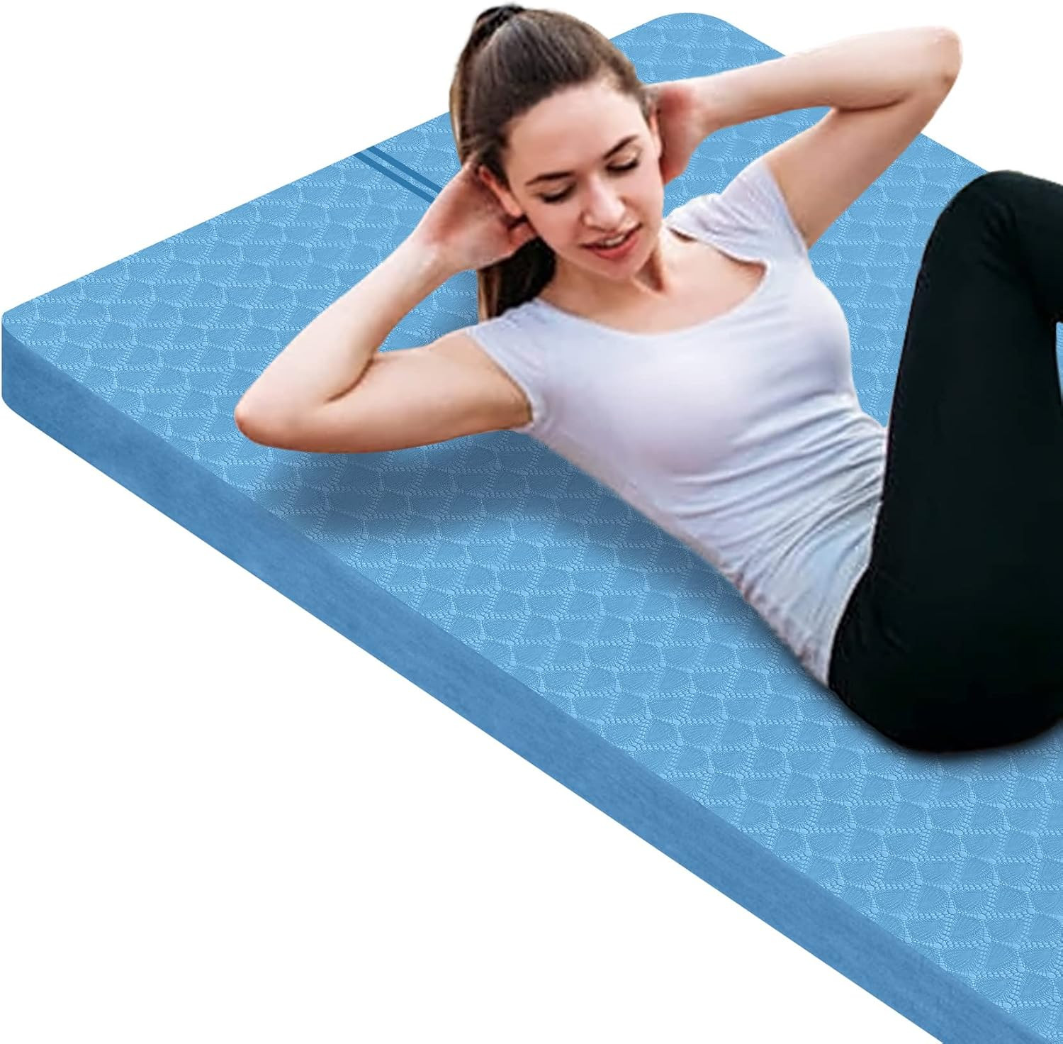 Premium Thick Exercise Mat for Yoga, Pilates & Fitness with Free Carry Bag