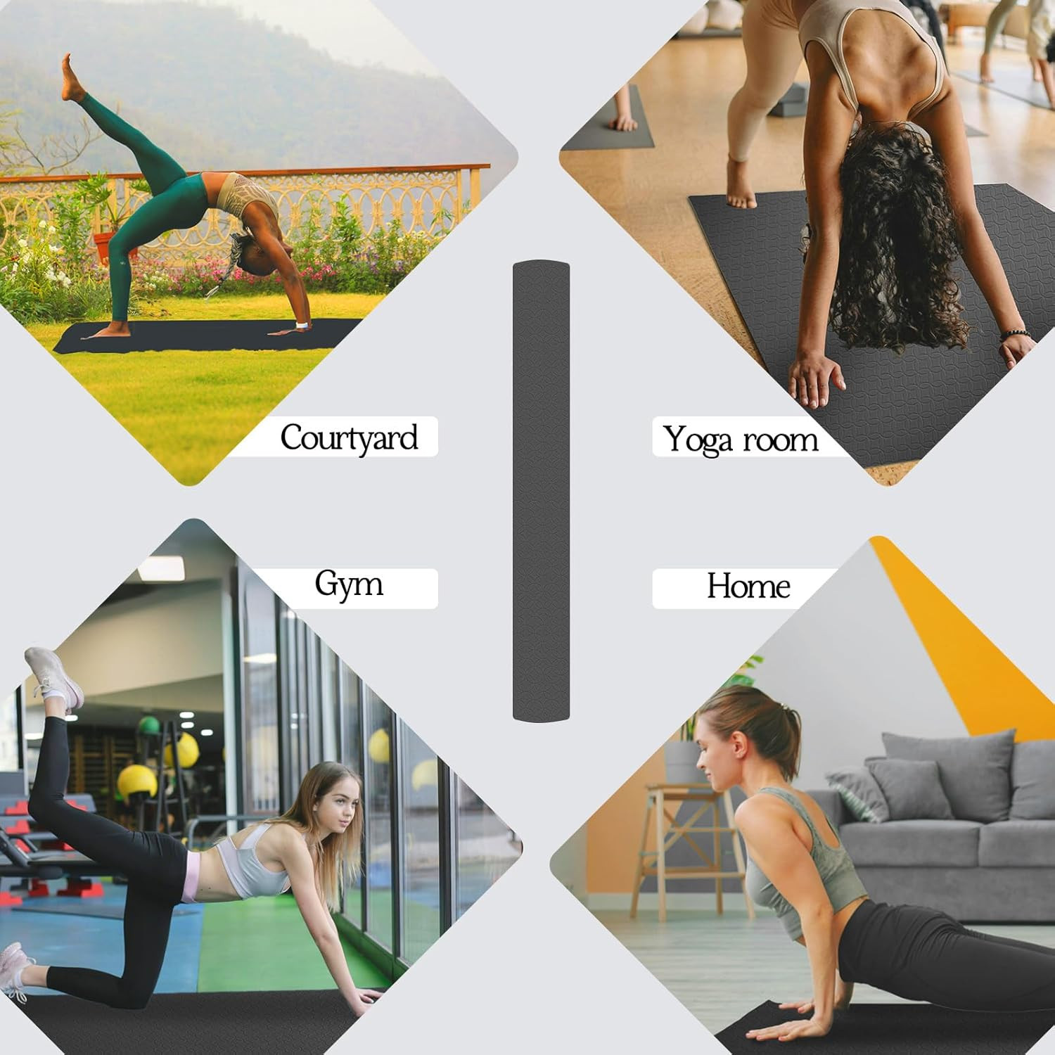 Extra Large Non-Slip Yoga Mat – Thick, Durable for Home Workouts & Pilates