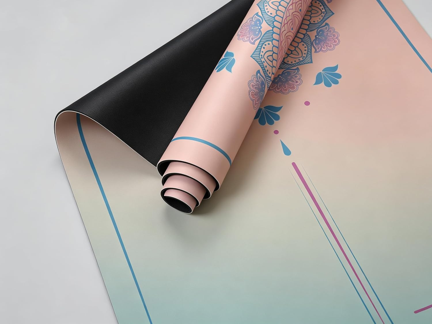 Classic Line Yoga Mat – Durable, Non-Slip, Sweat-Absorbent, Vivid Design