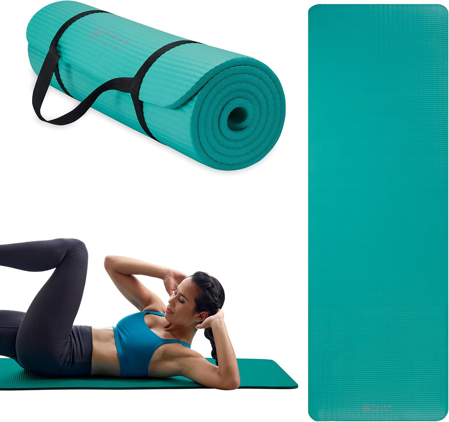 Gaiam Thick Yoga Mat with Easy-Cinch Carrying Strap
