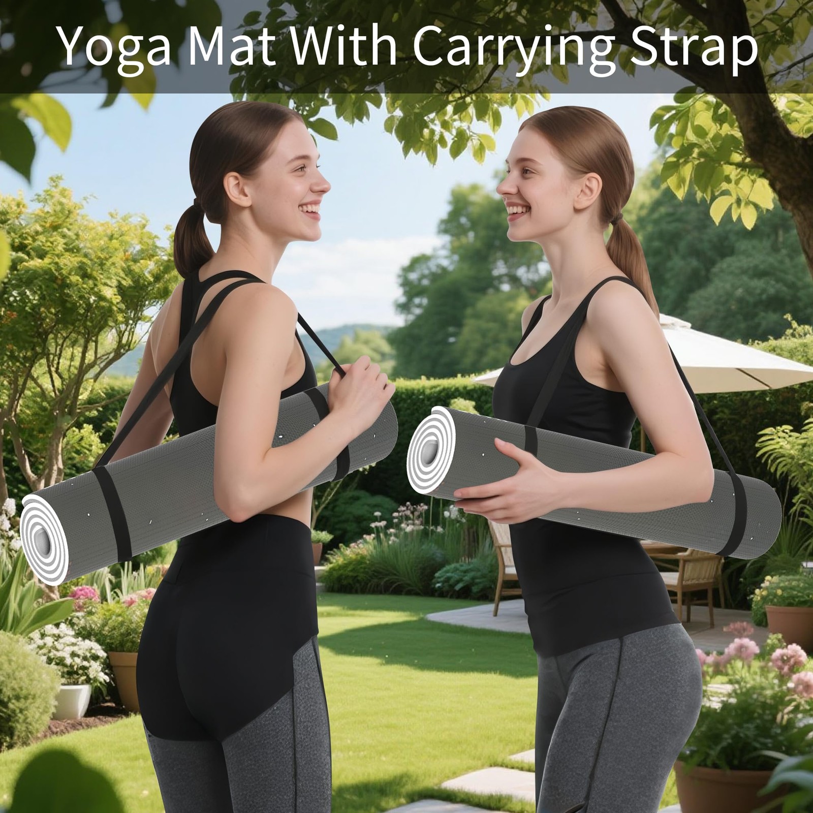 Yoga Mat Thick (8MM,1/3″), Eco-Friendly POE Non Slip Yoga Mat, High Rebound &…