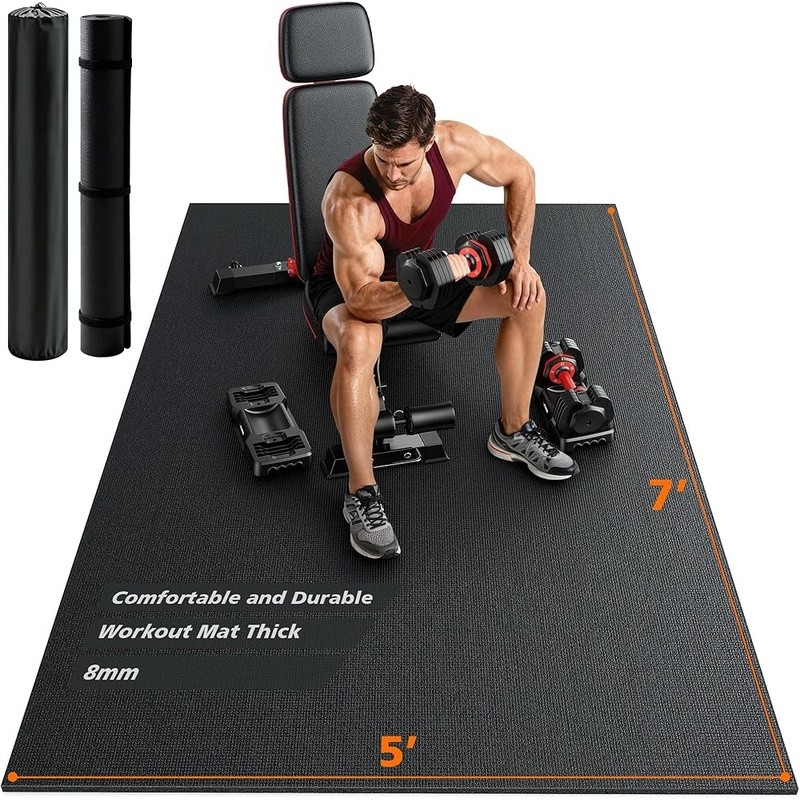 Non-Slip Workout Mat Extra Thick Shock Absorbent Portable Yoga Exercise Mat New