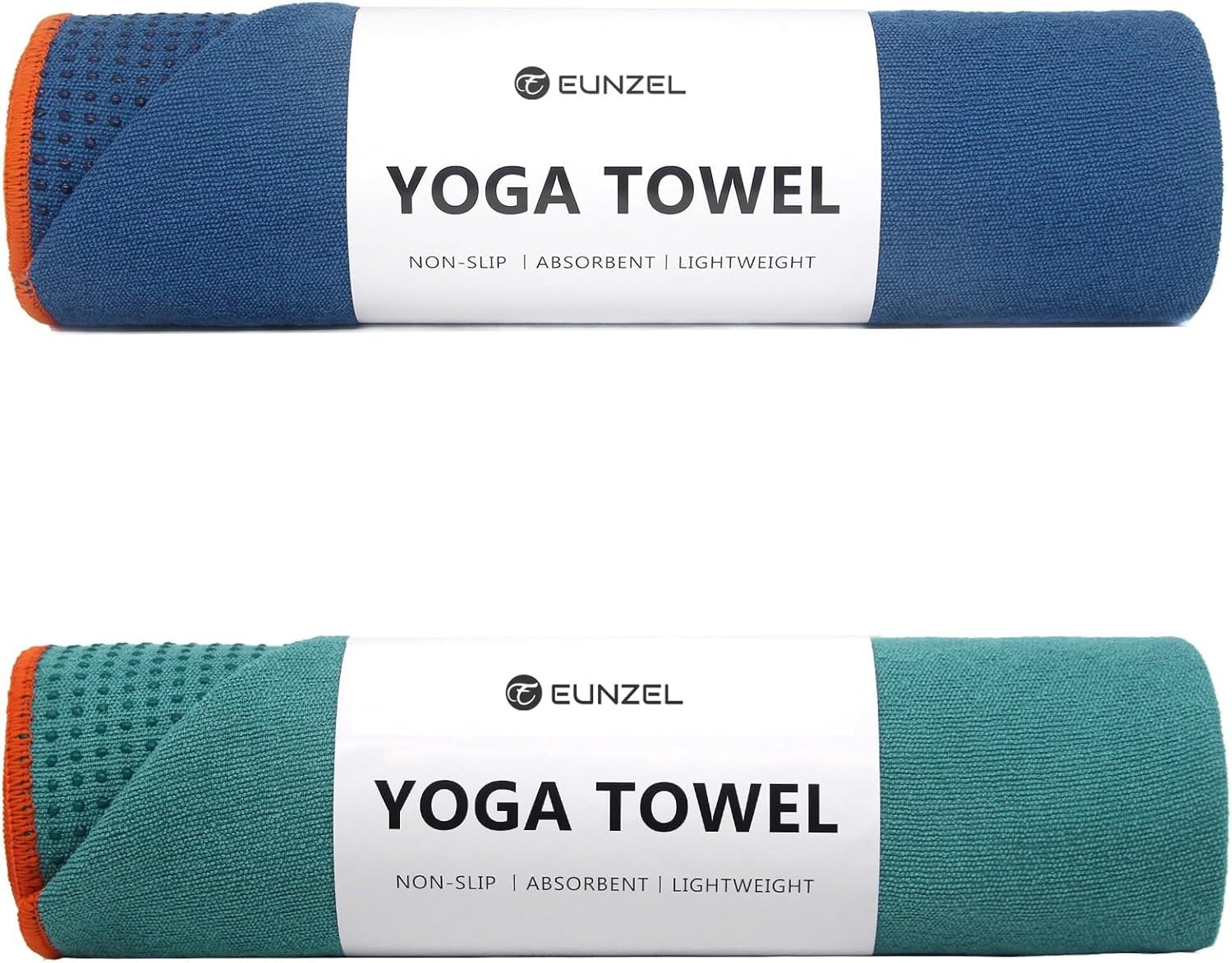 Pack of 2 Hot Yoga Towels, Microfiber Grip Dot, Portable and Stylish 72″ x 24″