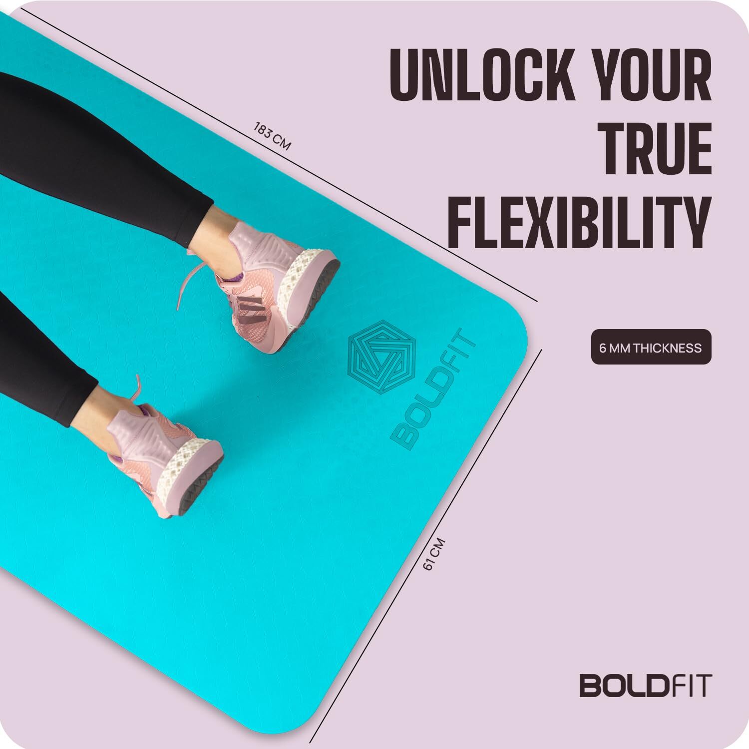 Boldfit Yoga Mat For Unisex Daily Fitness Exercise 6 Feet