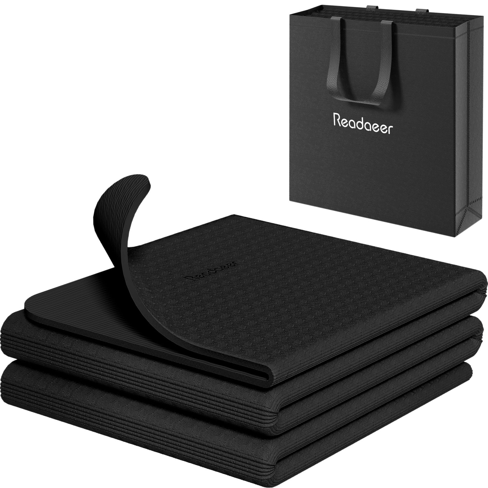 Foldable Travel Yoga Mat Non Slip with Carry Bag