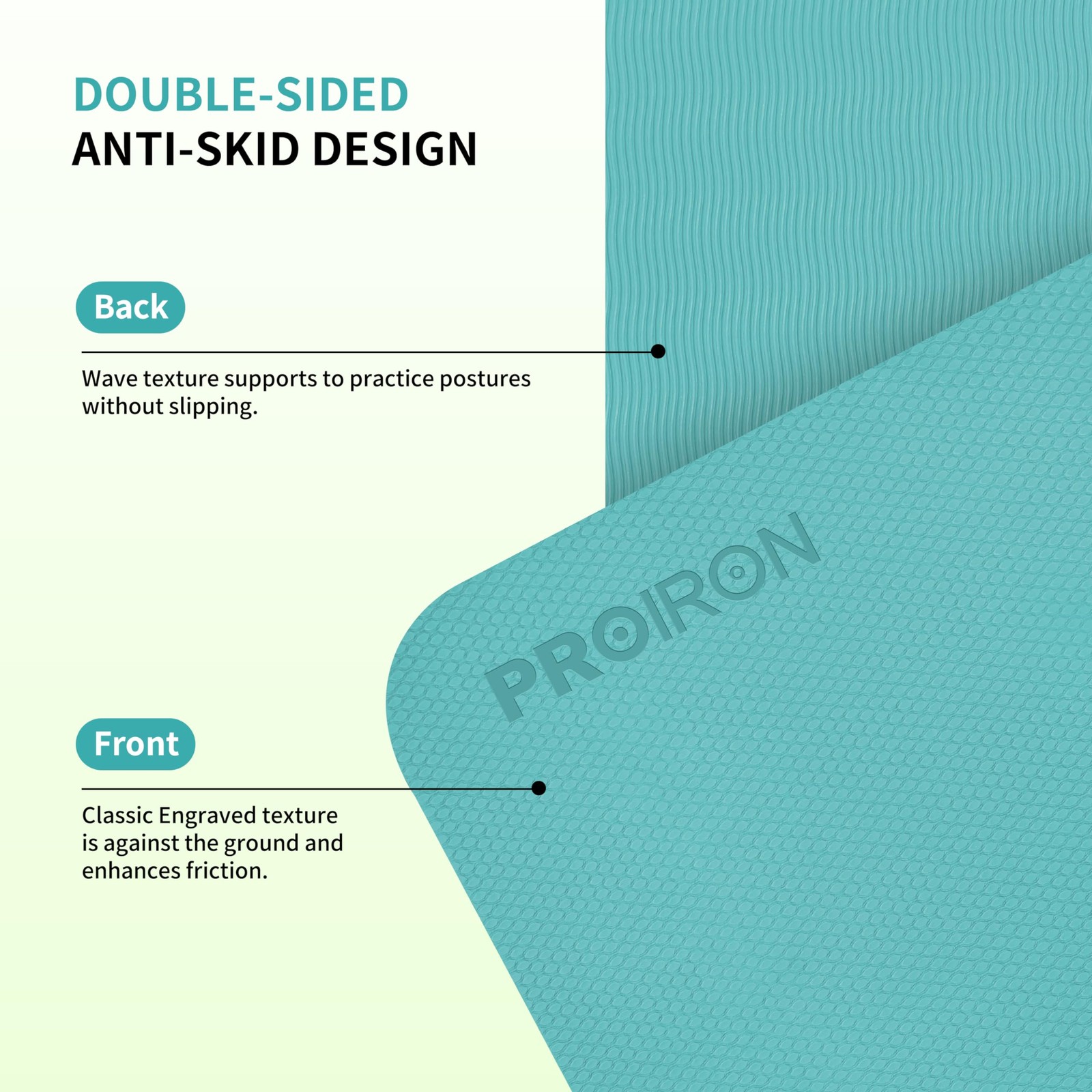 Foldable 72″x24″x0.24″6mm TPE Travel Yoga Mat Folding Mat Thick for Home Work…