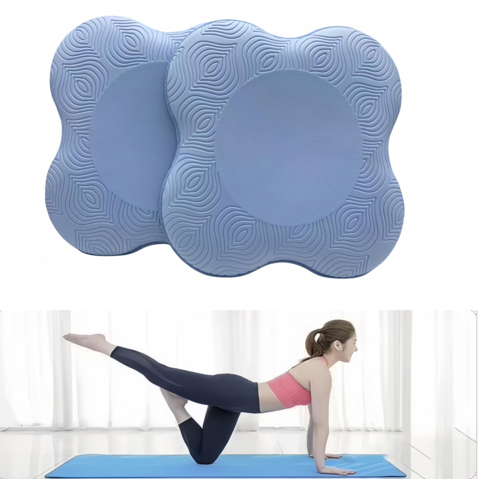 Yoga Knee Elbow Guards Pads 2 PCS Props For Fitness Travel Meditation Work