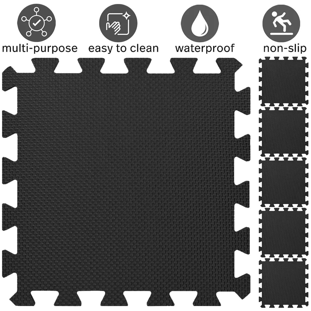 8/16 Pcs Gym Mat Cross-Patterned Foam Massage Carpet Fluffy and Soft Interlockin