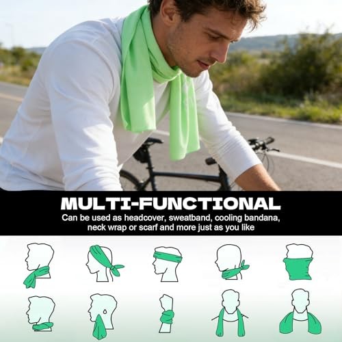 4 Pack Cooling Towels 47×12 Inch Ice Towel for Gym Yoga Running Sports Outdoor