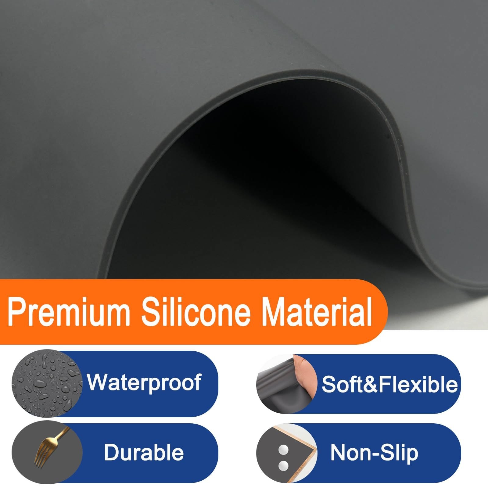 2Pack Large Silicone Mats for Kitchen Counter, 36”x24”(90cmx60cm) Heat Resi…