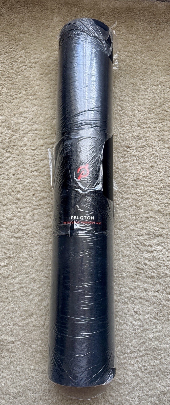 Peloton Reversible Workout Mat 71″ x 26″ 5mm Natural Rubber Yoga Mat Black Red