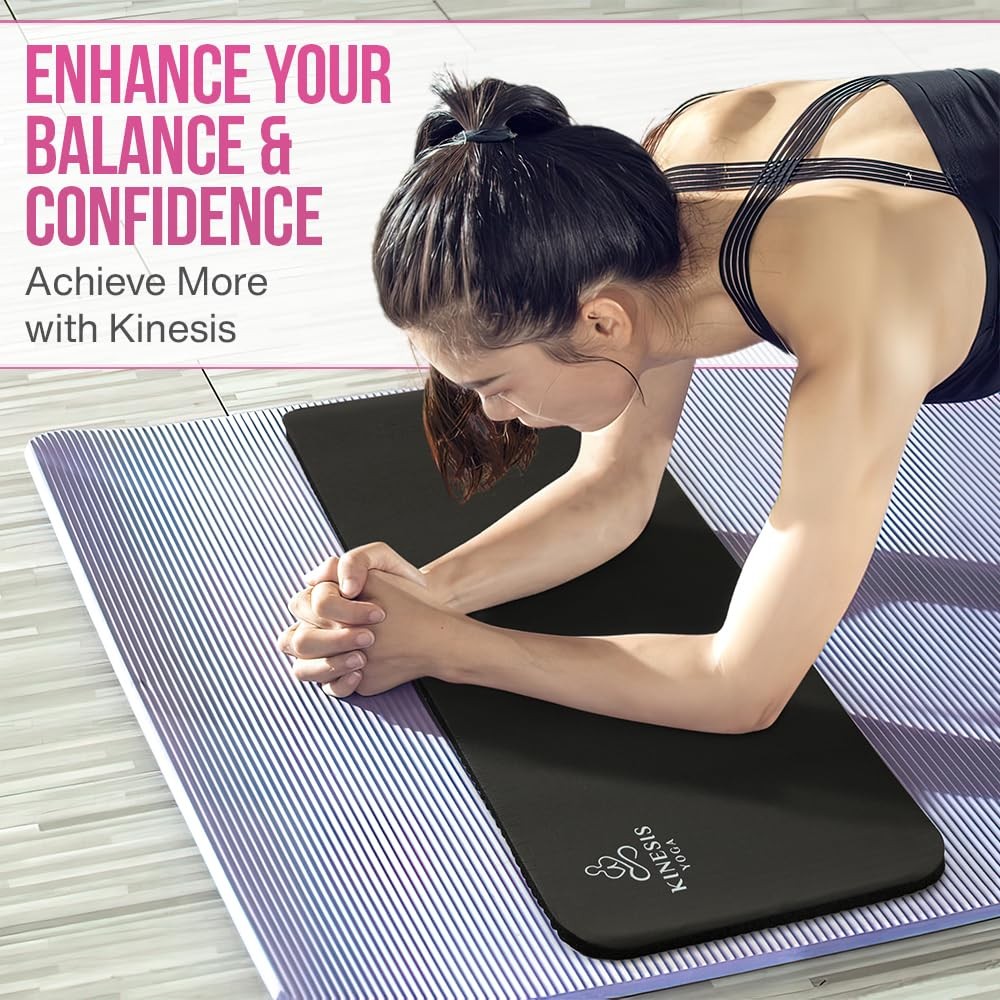 0.6 Inch 15mm Thick Exercise Knee Pad Cushion Pain Free Yoga Home Workout