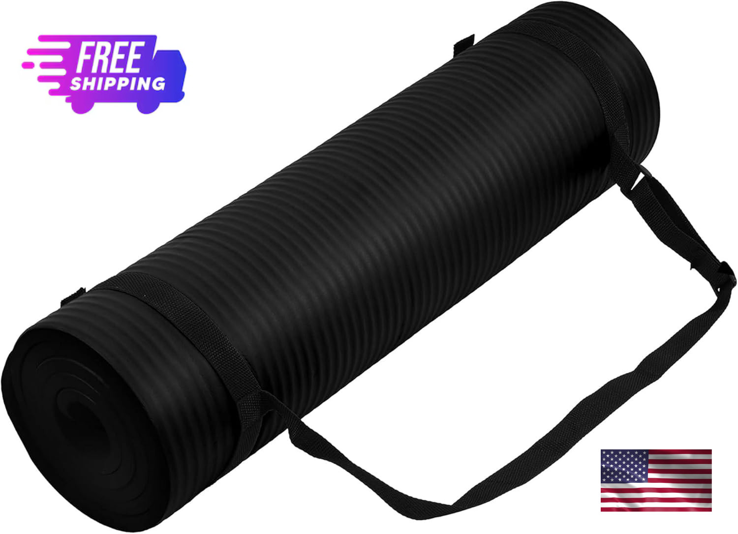 Fitvids Yoga Mat, 1/2-Inch Extra Thick, High Density , Anti Slip, Anti-Tear Exer