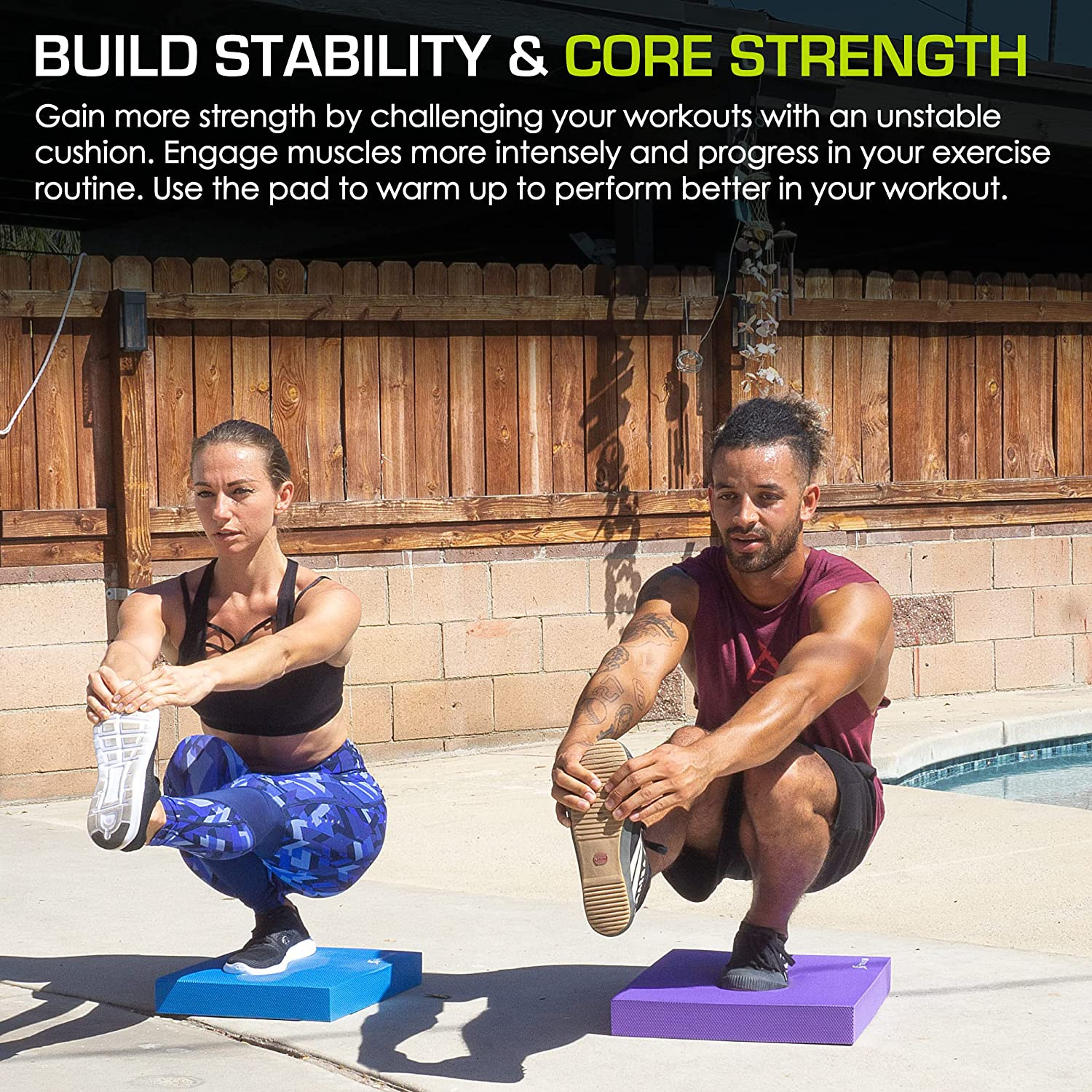 Exercise Balance Pad – Non-Slip Cushioned Foam Mat & Knee Pad for Fitness and St