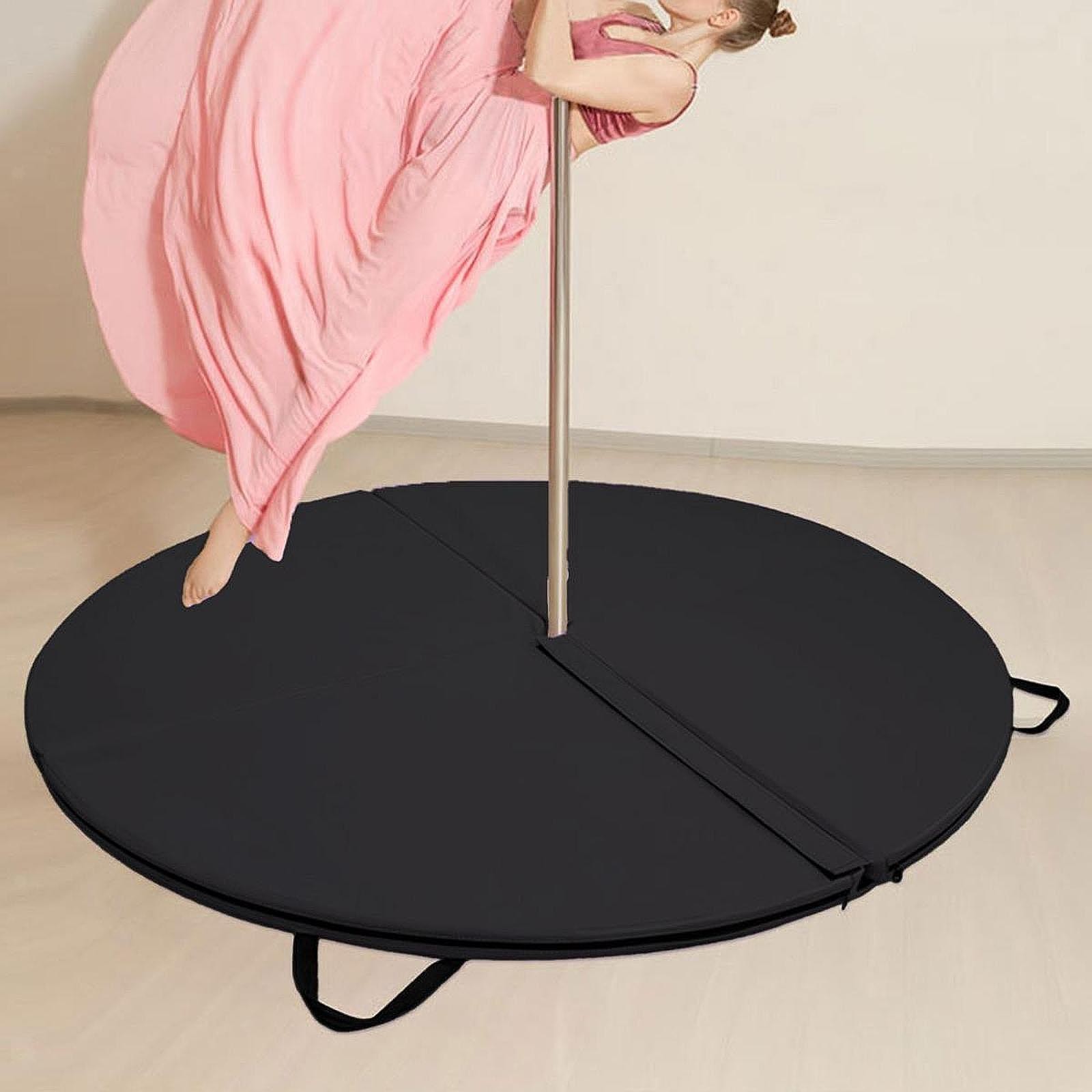 Folding Pole Dance Mat Foldable Yoga Mat with Handle Convenient Sports