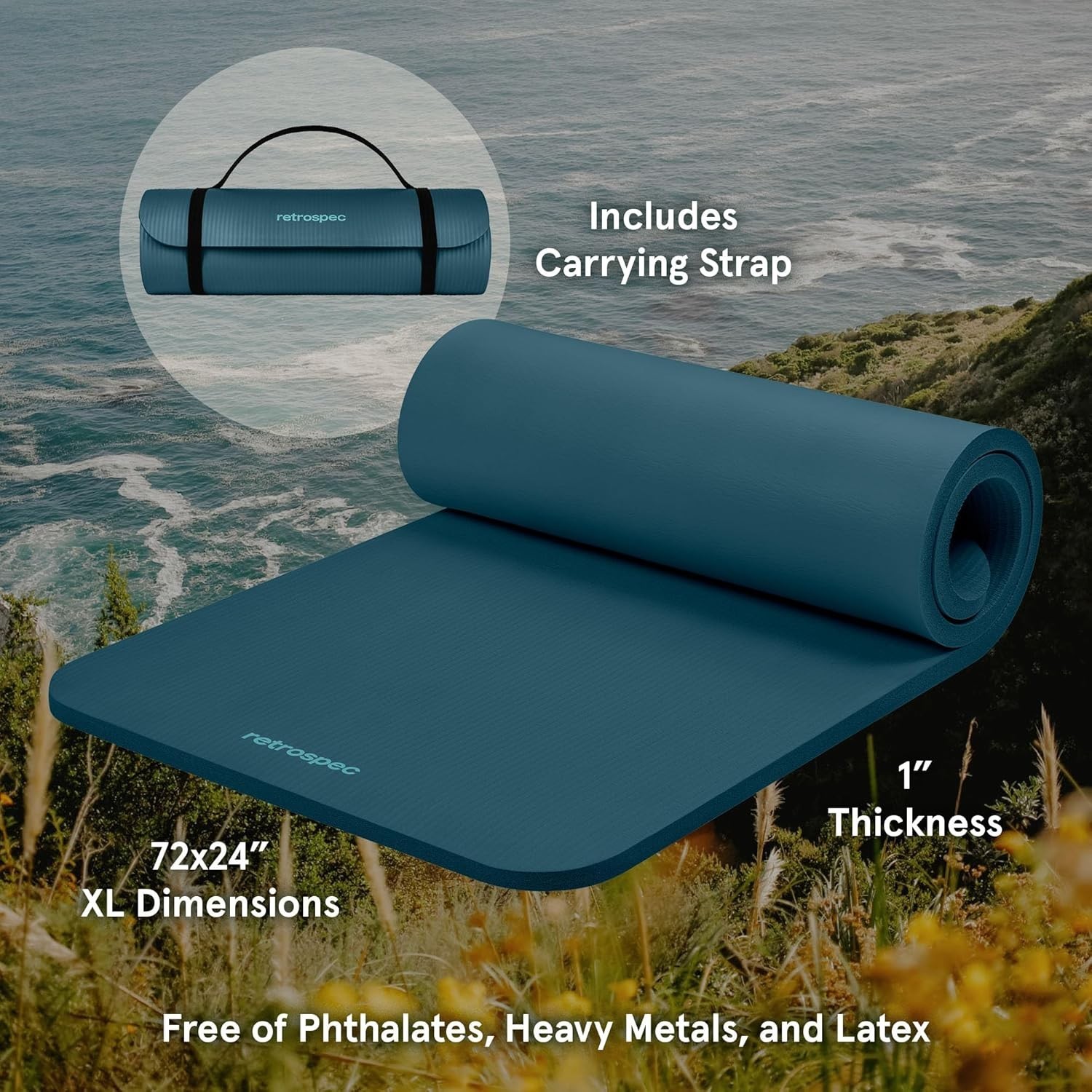 Solana Exercise Mat for Stretching & Floor Workouts