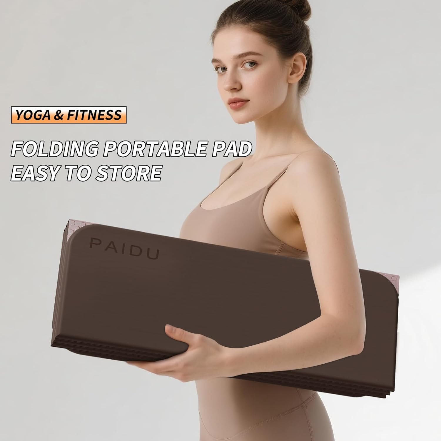 Extra Thick Foldable Yoga Mat – Non-Slip TPE, Portable & Easy Storage