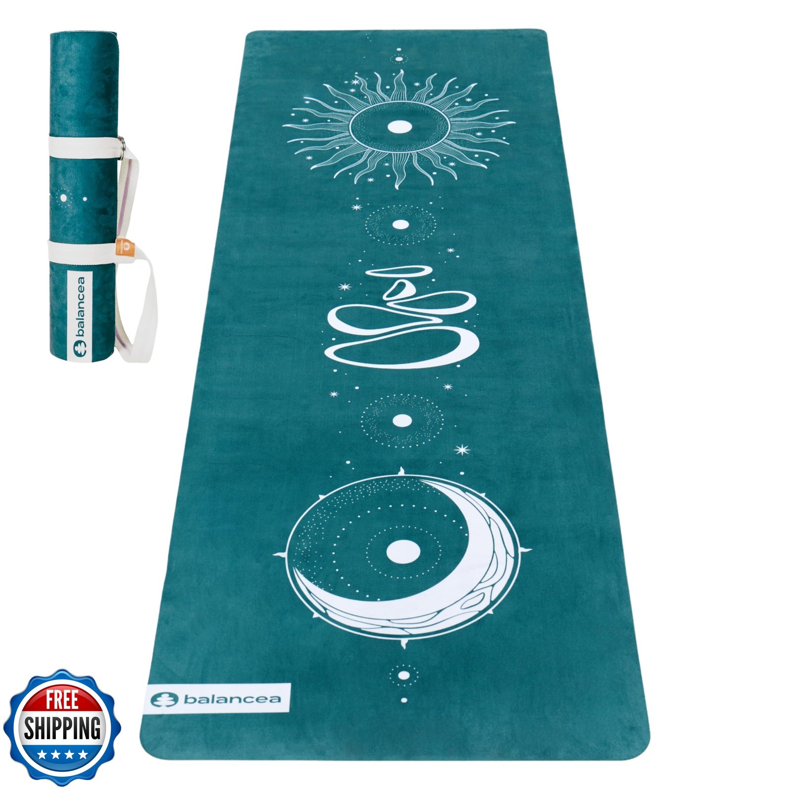 Yoga Mat 5mm Non Slip Suede and TPE – Green Eco-Friendly Fitness and Exercise