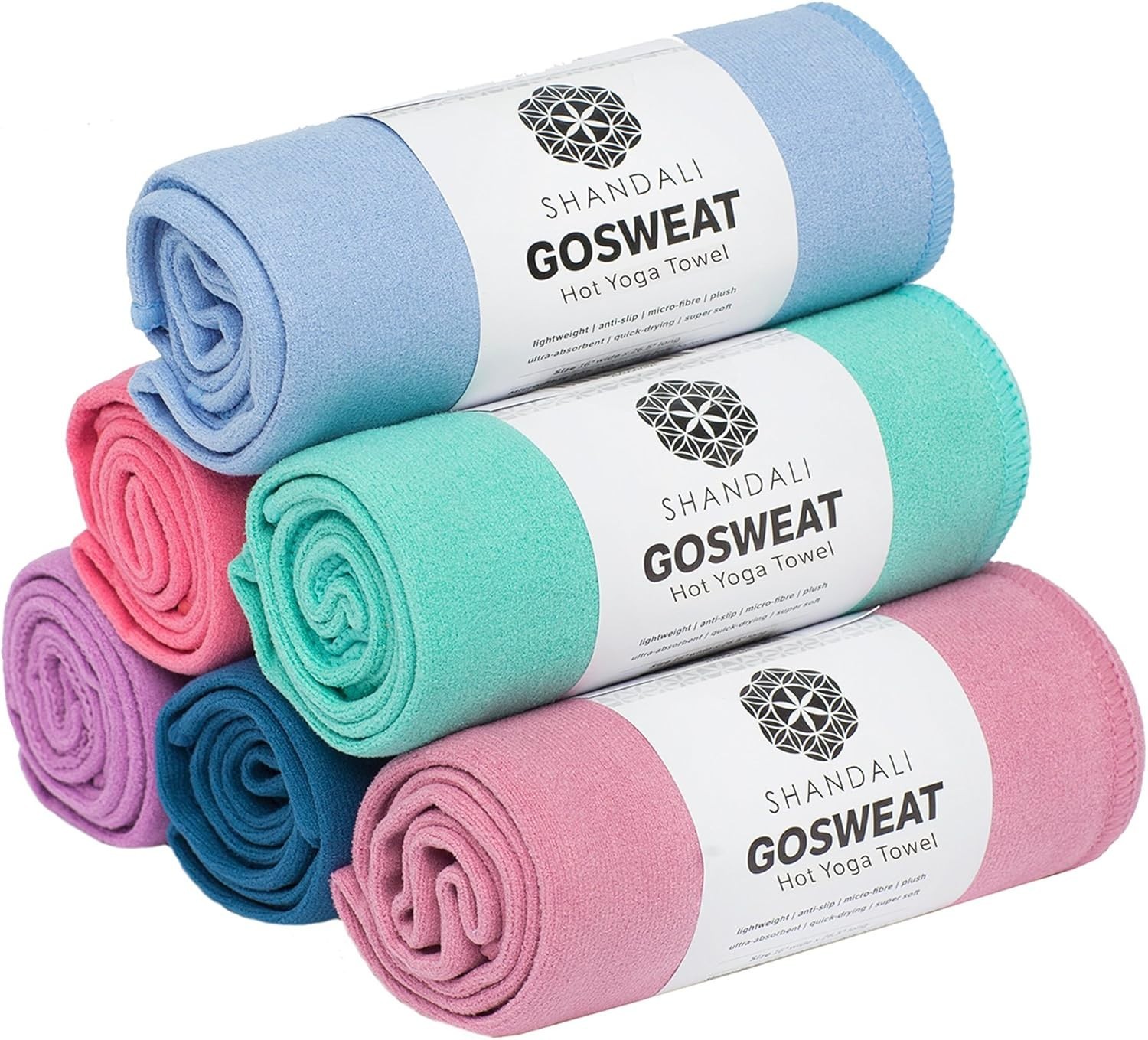 GoSweat Non-Slip Hot Yoga Towel with Super-Absorbent Soft Suede Microfiber in…