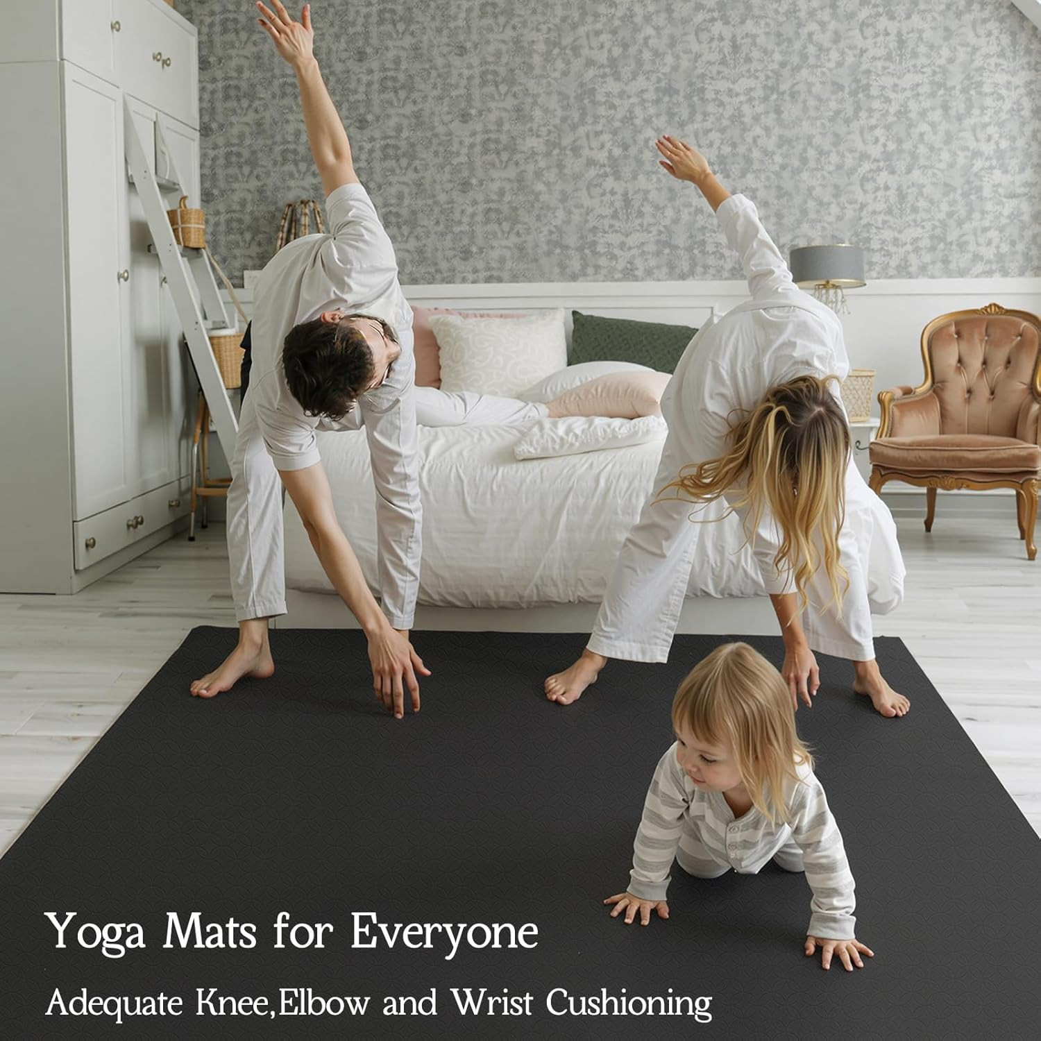 Extra Large Non-Slip Yoga Mat – Thick, Durable for Home Workouts & Pilates