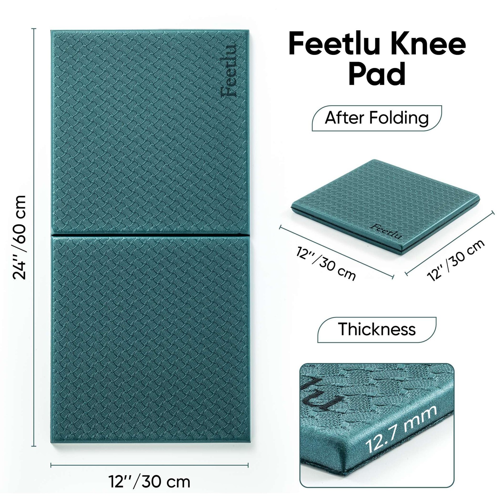 Cushioned Yoga Knee Pad – 24” x 12” x 1/2” Extra-Thick Support for Workouts, …