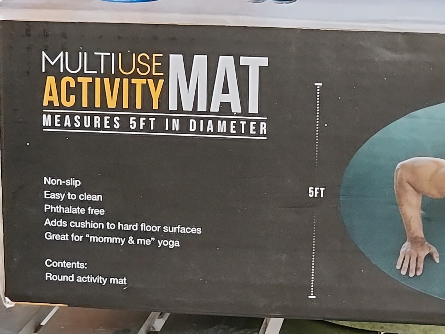 Multiuser Activity Mat Measures 5ft In Diameter For Yoga