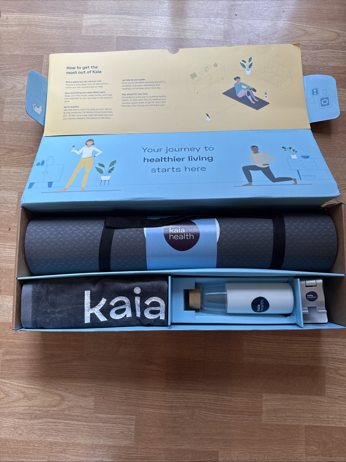 Yoga Mat, Towel, Water Bottle Bundle **New