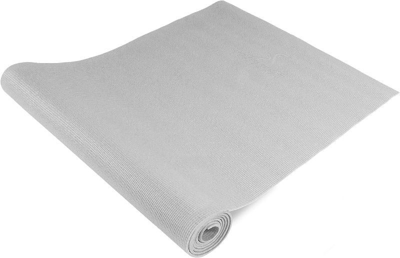 ProsourceFit Classic Yoga Mat 1/8” (3mm) Thick, 72 inches x 24 inches, Grey