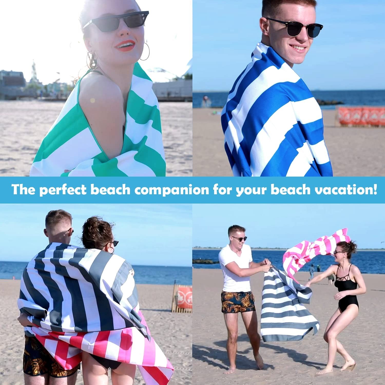 Your Choice Microfiber Beach Towel, Sand-Free Quick Dry Travel Towel, Oversiz…