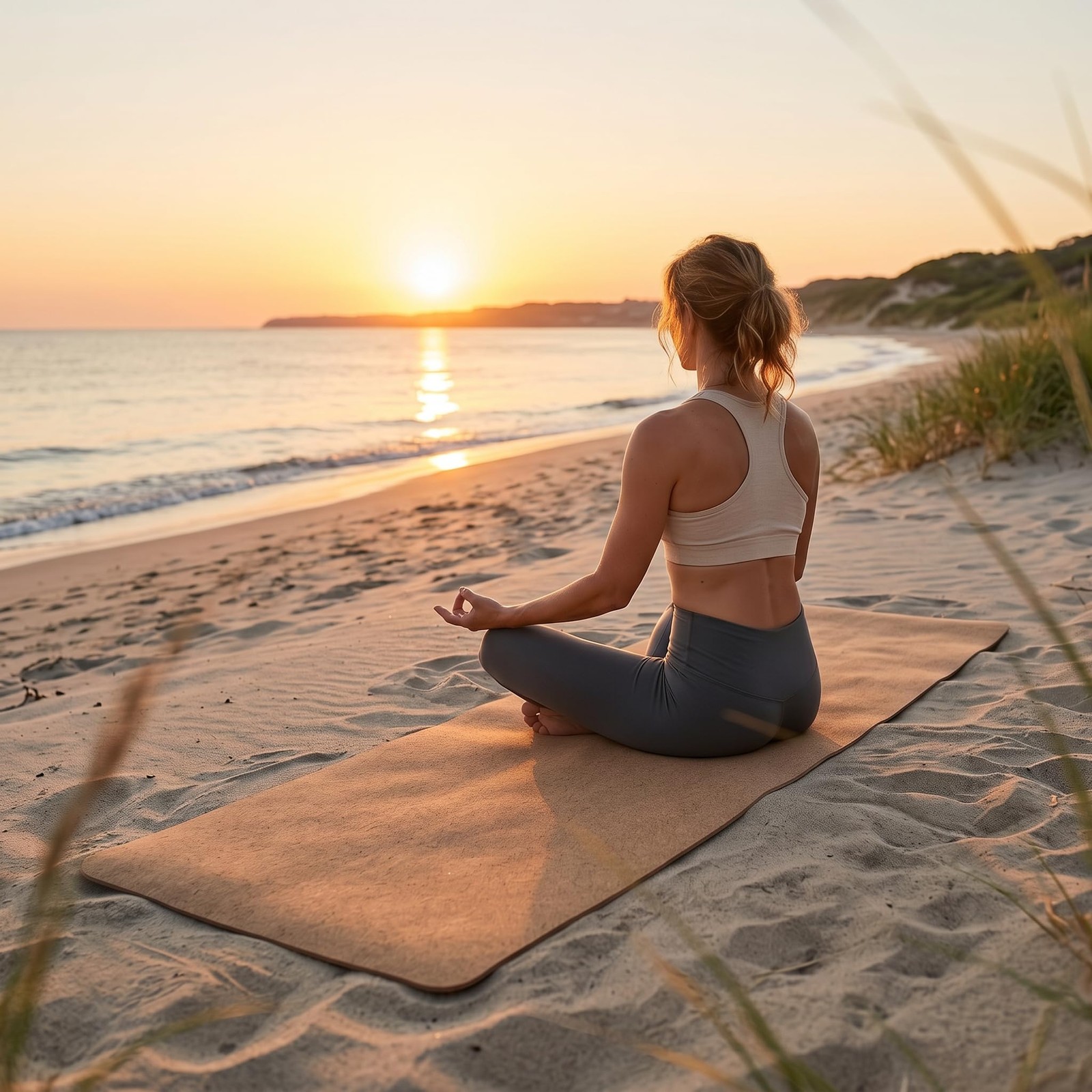 Cork Yoga Mat with TPE Base 6mm Extra Thick Cushioning High Density Exercise …