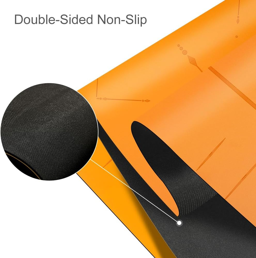 Eco-Friendly Non-Slip Yoga Mat 5mm with Alignment Guide & Carrying Bag