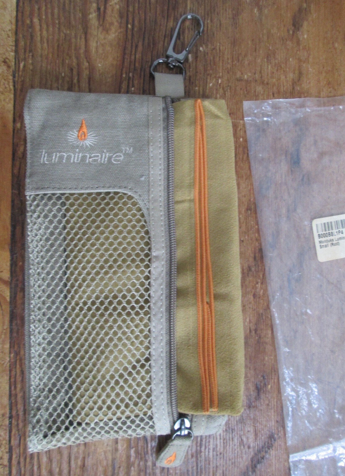 NWT Luminaire yoga sweat towel & attachable carry canvas bag