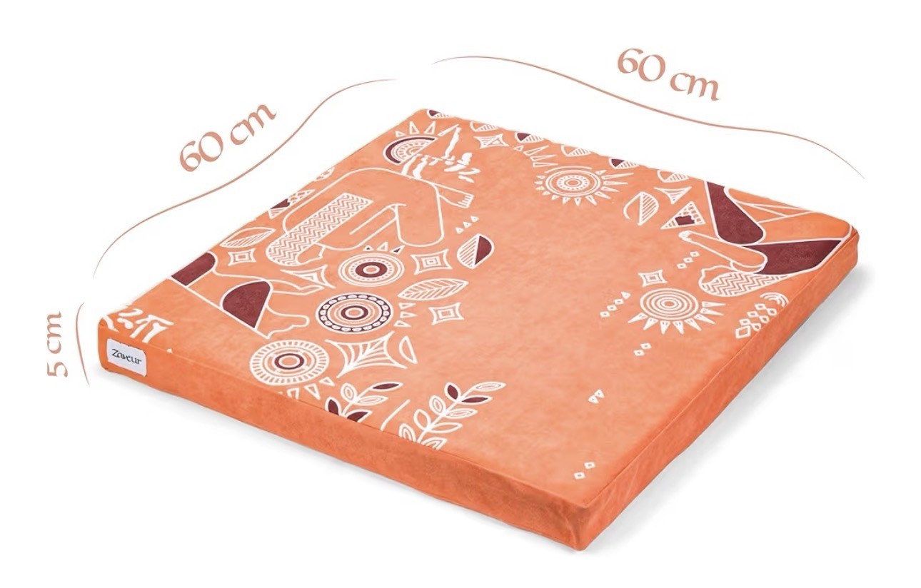 Royal Court Meditation Mat – Velvet Cover – 24″x24″ Square Zanuton Yoga Mat!!