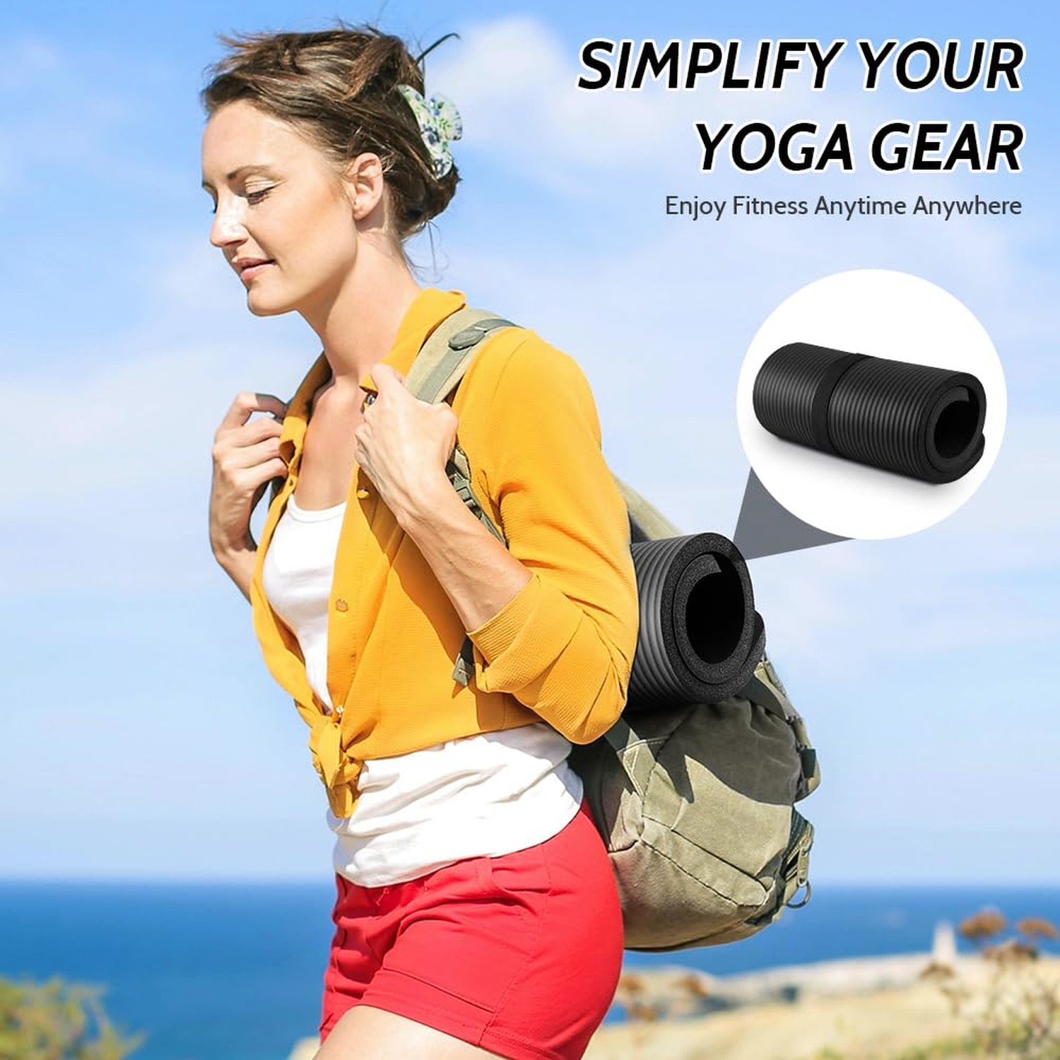 JBM Thick Yoga Knee Pad Cushion Non-Slip Floor Exercises Knee Pad for Yoga Pl…
