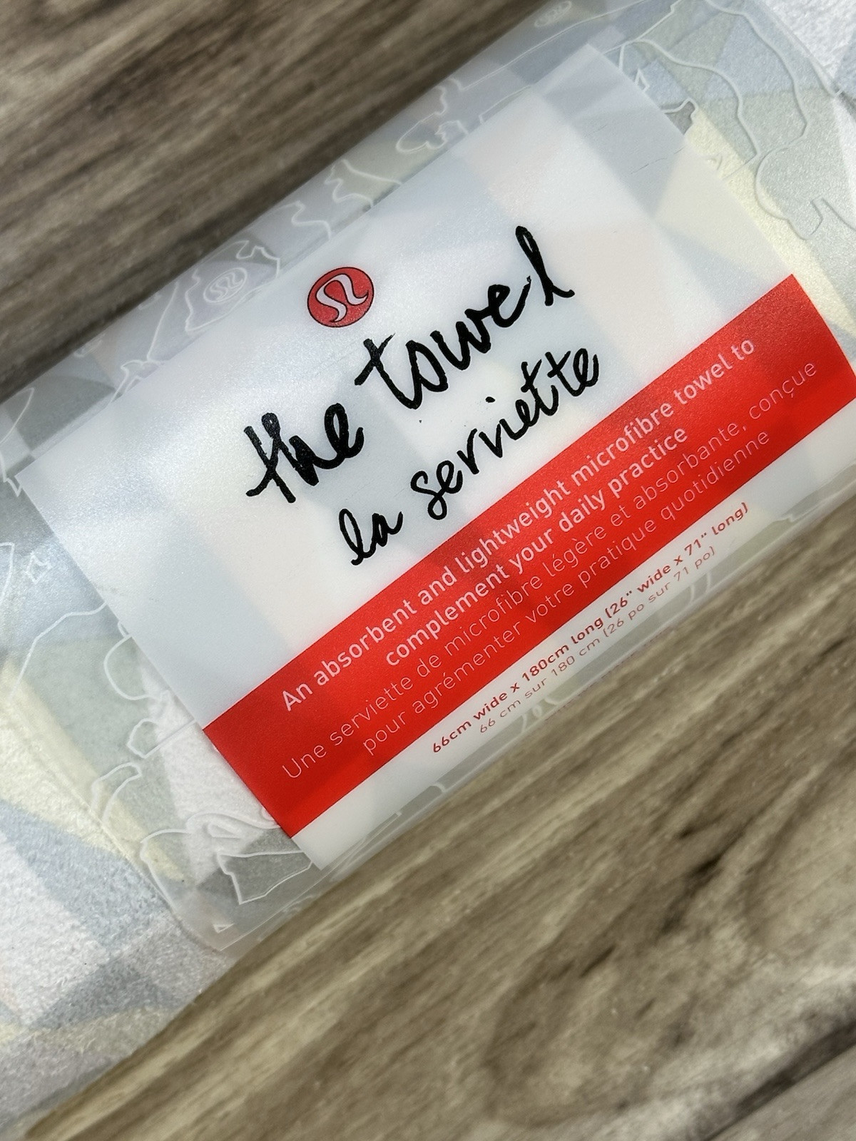 Lululemon The Towel One Size Stained Glass Love White Neutral Blush SGWH 84431