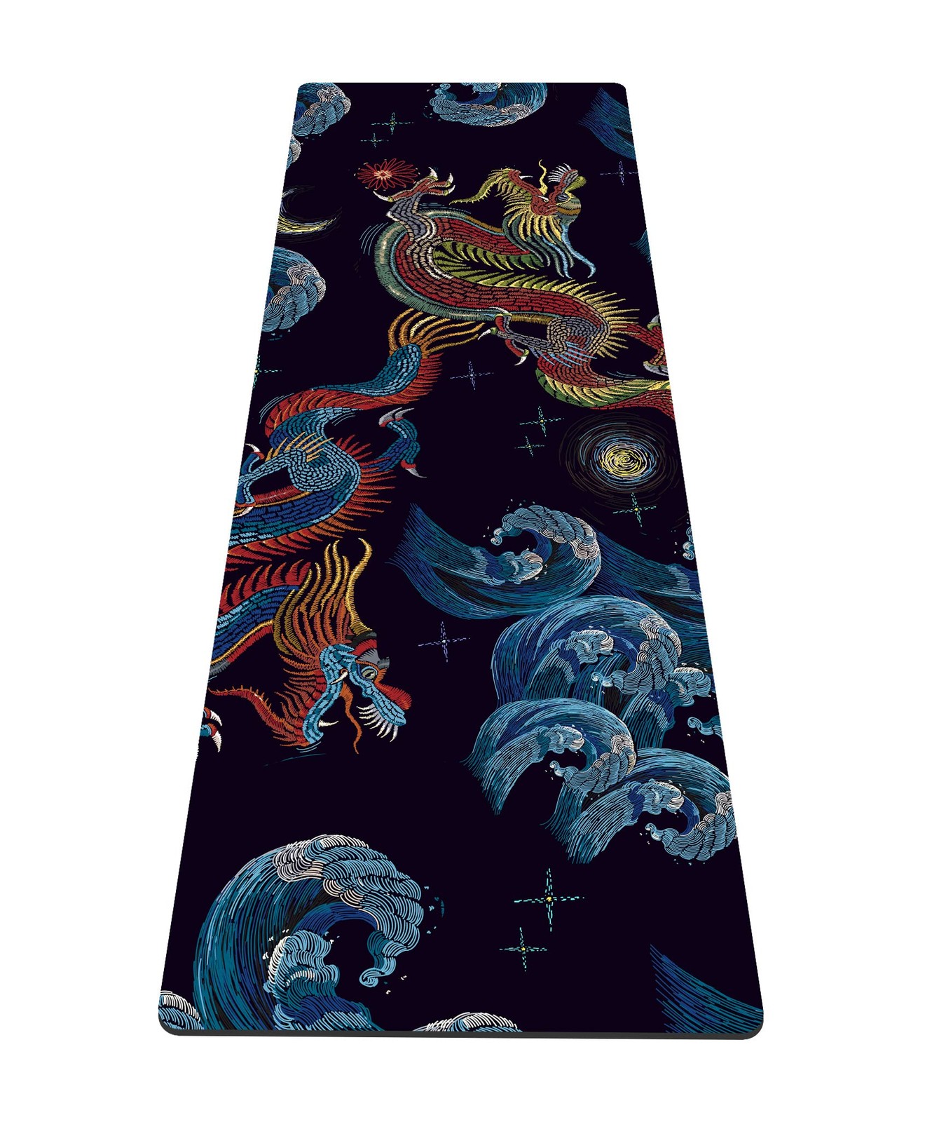 Yoga Mat Print Extra Thick TPE Non Slip Fitness Exercise Mat with Carrying Ba…