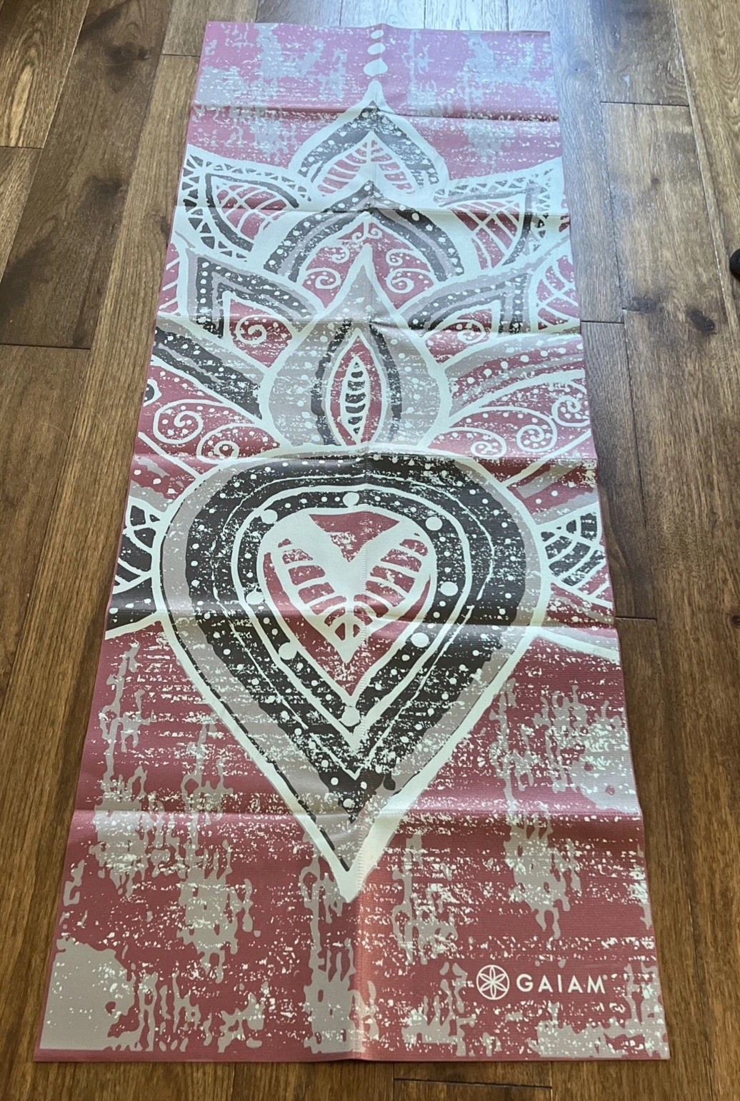 Gaiam Foldable Yoga Mat Super Compact and Ultra Lightweight Maroon Gently Used